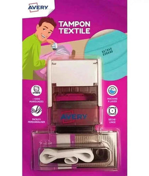Avery Tampon Textile Personnalisable - Accessoires de Vêtements, Rose et Gris - Cpourtoi.Net