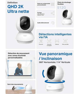 Tapo C210 - Caméra Surveillance WiFi Intérieure | Vision Nocturne et Sécurité - Cpourtoi.Net