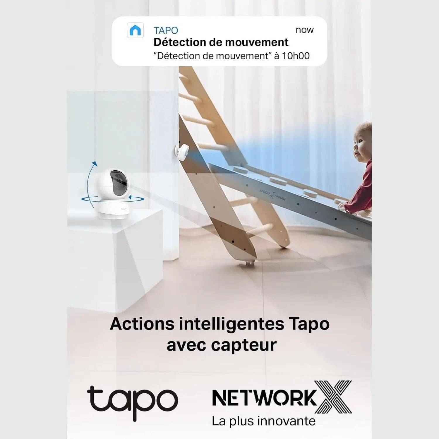 Tapo 2K(3MP) Caméra Surveillance Wifi Intérieure 360° C210
