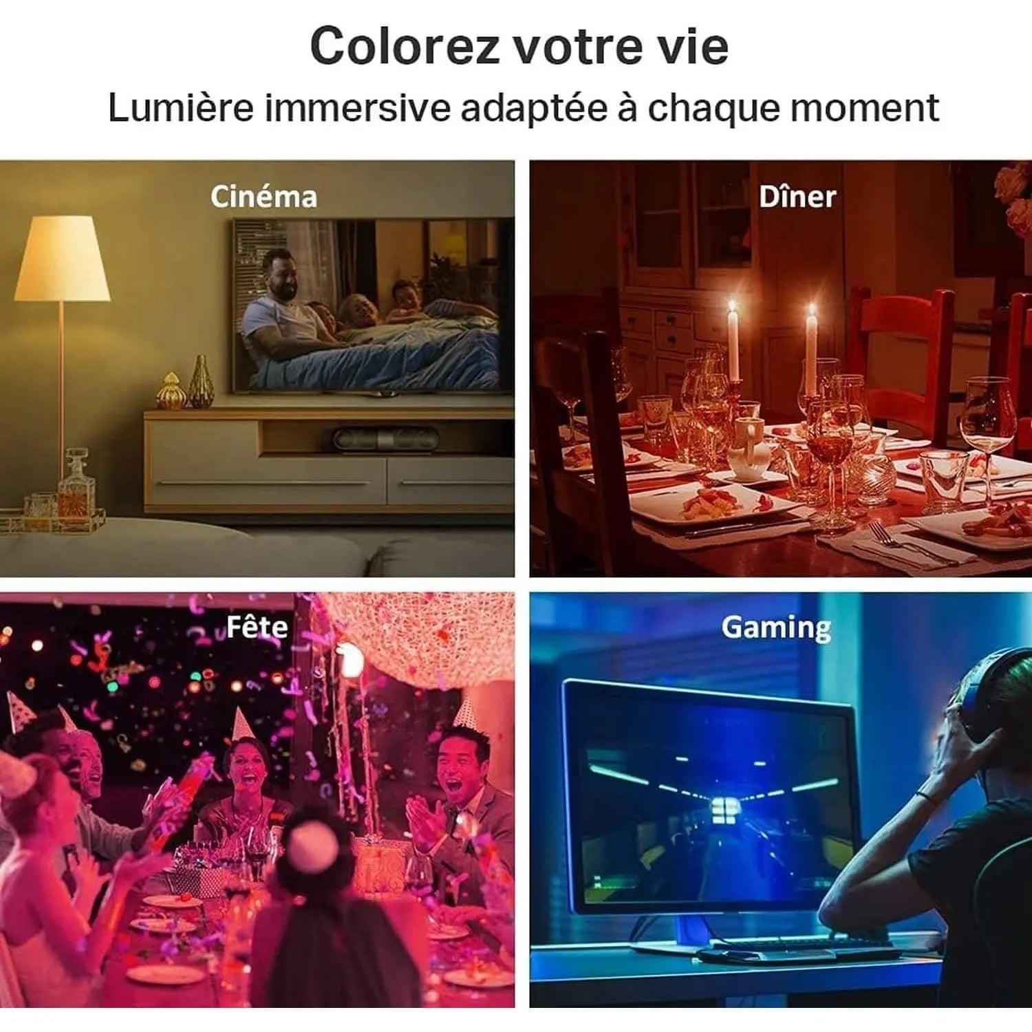 Tapo Ampoule LED Connectée L530E - Ambiance Colorée, Contrôle Vocal - Cpourtoi.Net