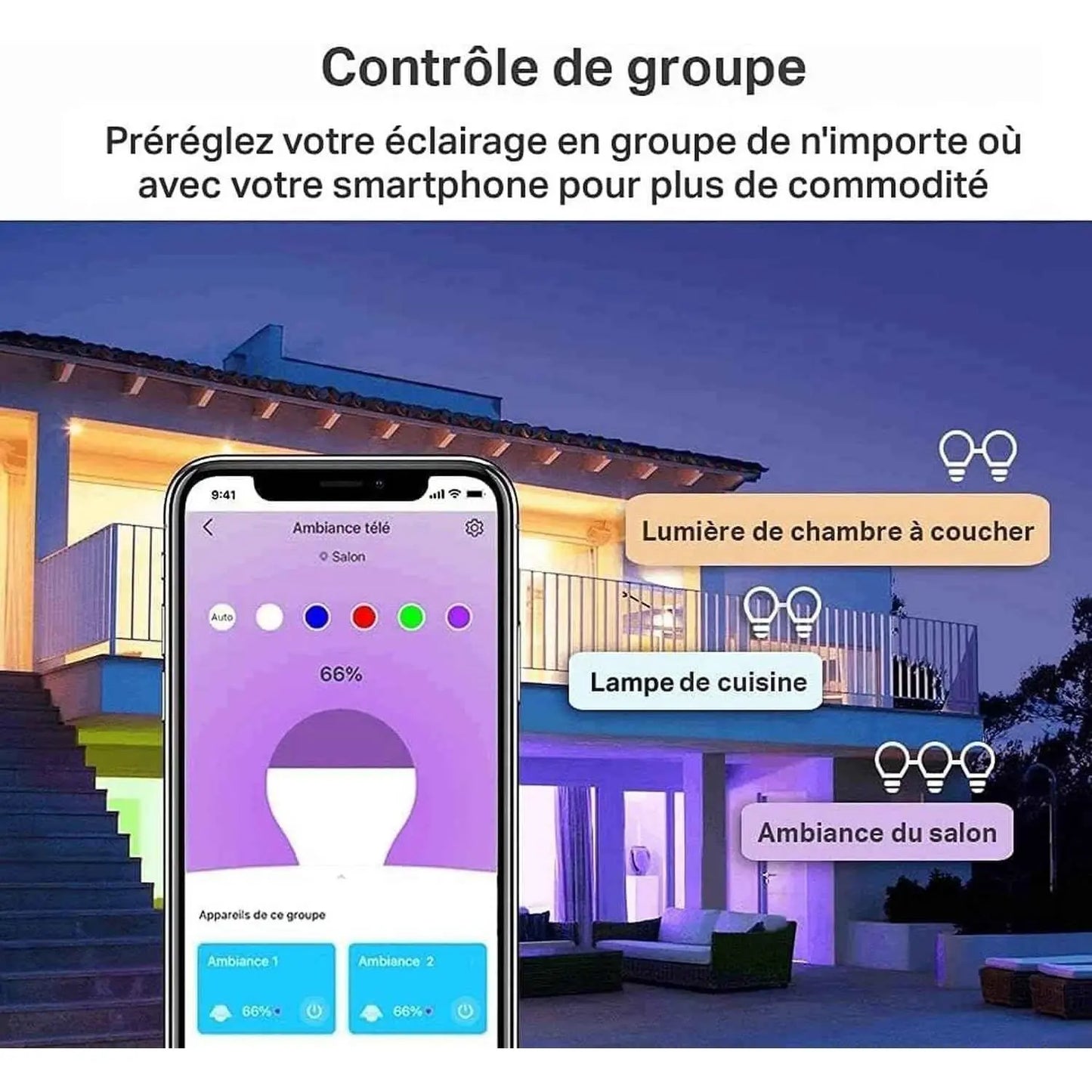 Tapo Ampoule LED Connectée L530E - Ambiance Colorée, Contrôle Vocal - Cpourtoi.Net