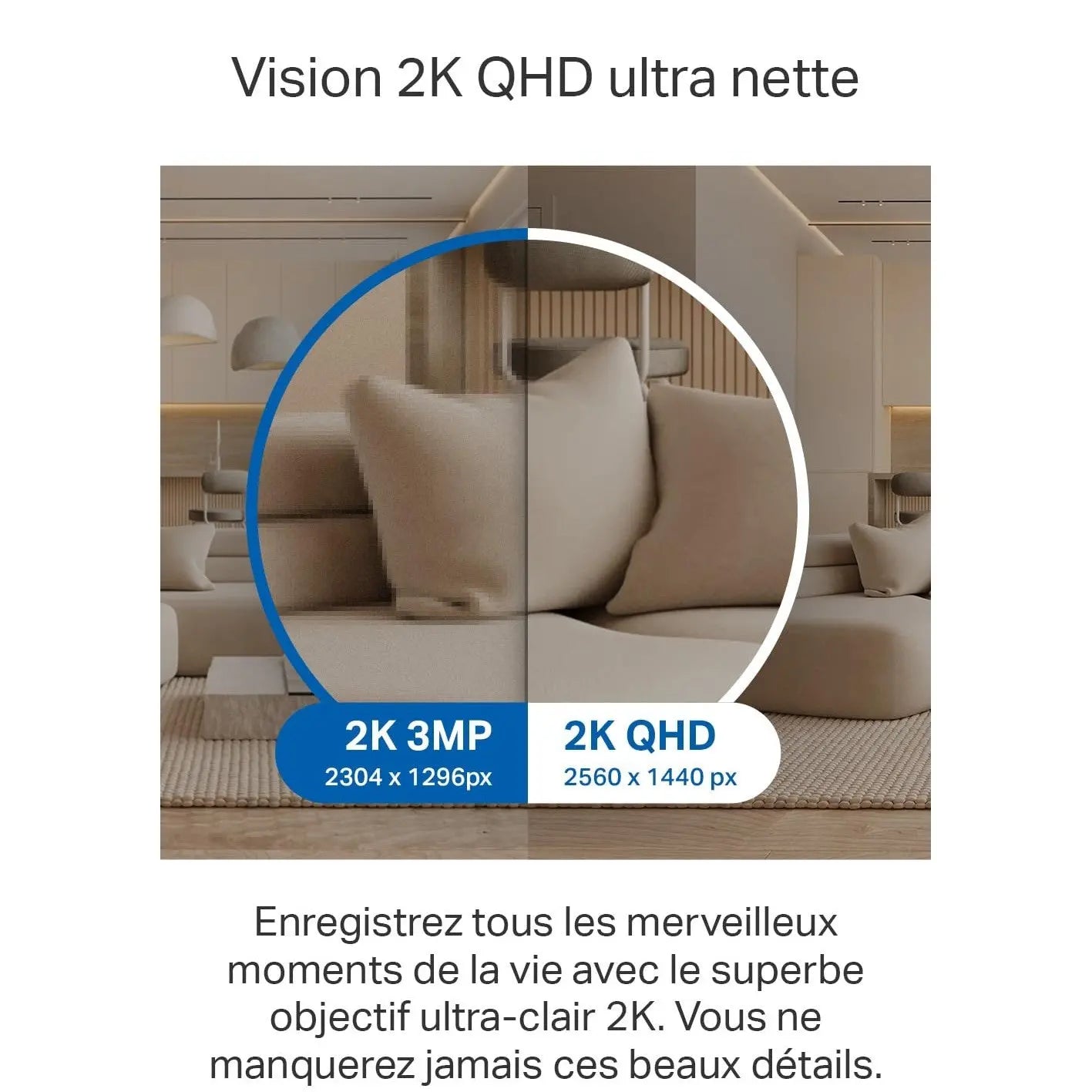 Tapo C220 2.5K Caméra de Surveillance WiFi intérieure 360° avec Détection Humaine AI - Cpourtoi.Net