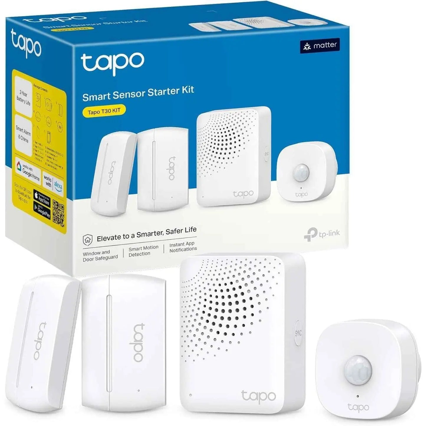 Tapo Kit Détecteur T30 Fenêtres et Portes - Sécurité et Confort - Cpourtoi.Net