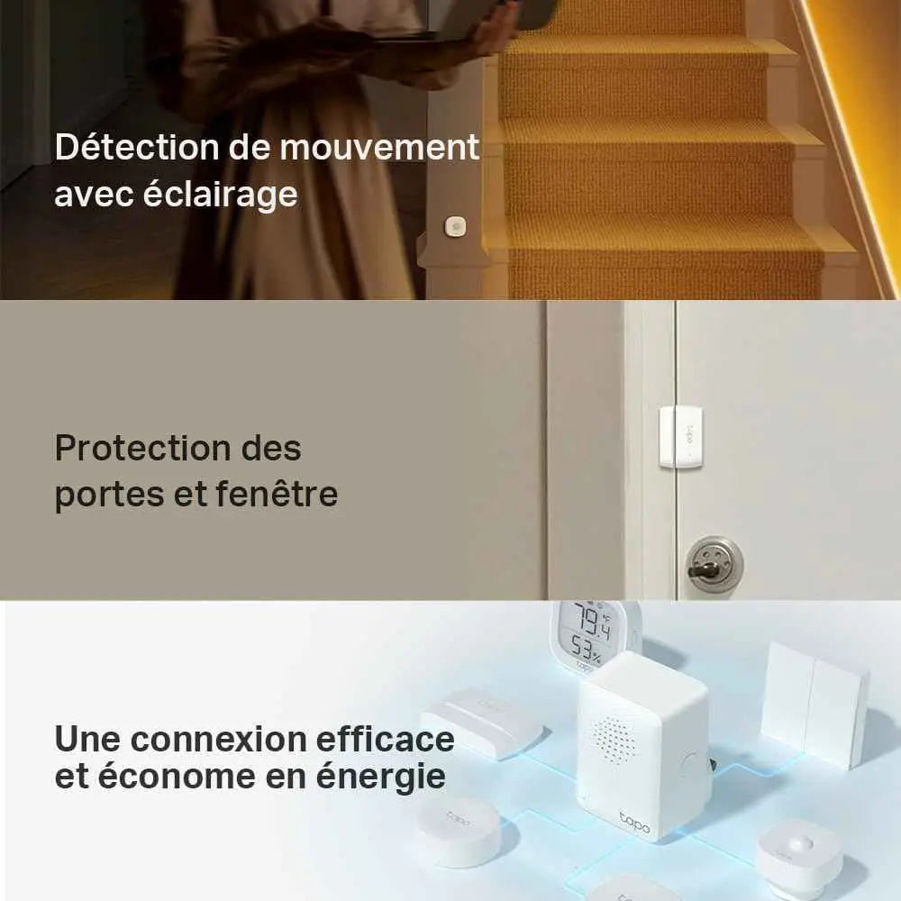 Tapo Kit Détecteur T30 Fenêtres et Portes - Sécurité et Confort - Cpourtoi.Net