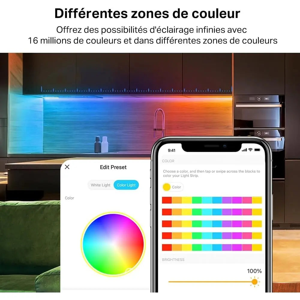 Tapo L920 Ruban LED 5m - Ambiance, Sans Fil, Couleurs 16M - Cpourtoi.Net