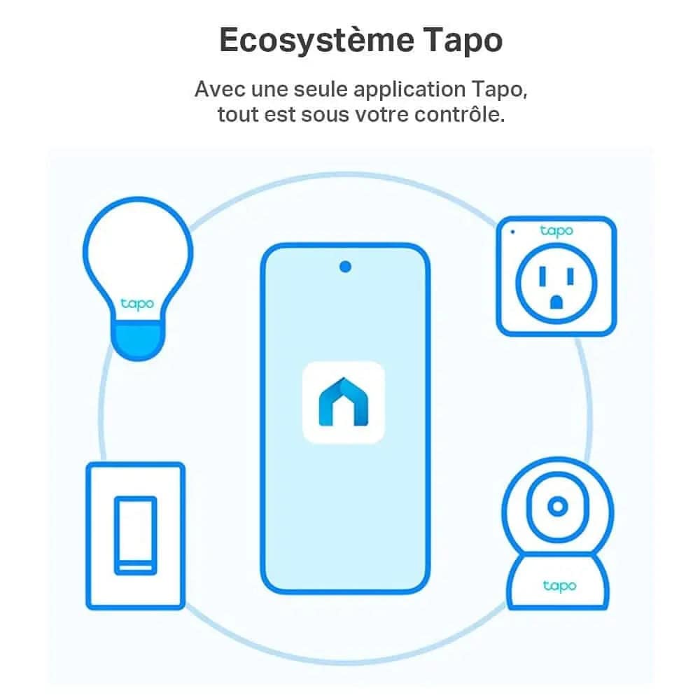 Tapo Pack de 2 Prises Connectée WiFi  10A Type E - Cpourtoi.Net