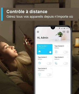 Tapo Pack 4 Prises Connectées WiFi - Contrôle Smart Home, Application Mobile et Assistant Vocal - Cpourtoi.Net