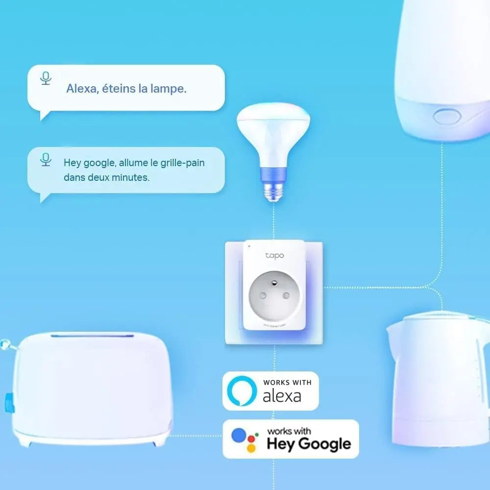 Tapo Prise WiFi P100 (Pack de 2) – Commande vocale & Économies d’énergie - Cpourtoi.Net