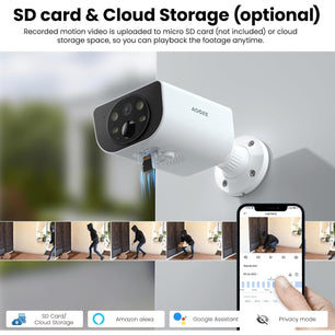 AOQEE Camera solaire Surveillance Exterieure sans Fil - 2K - Cpourtoi.Net