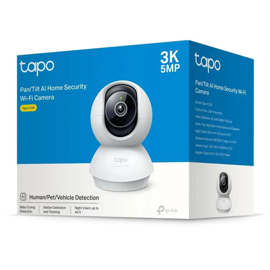 Tapo 3K(5MP) 360° Indoor WiFi Surveillance Camera, AI Detection, Intelligent Tracking Siren, Night Vision, Two-Way Audio, Private Mode, Compatible with Alexa for Baby/Pets C230 Cpourtoi.Net