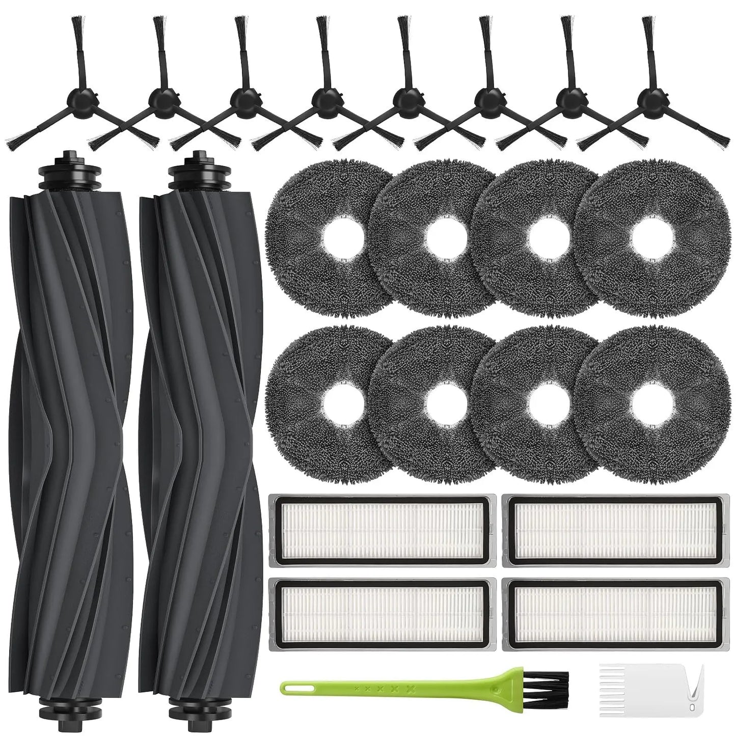 pièces de rechange Dreame L10 Prime / L10s Plus / L10s Pro Gen 2 / L10s Ultra/Xiaomi X20 Plus / X10+2 brosses principales 8 serpillères de nettoyage 4 filtres 8 brosses latéralesh - Cpourtoi.Net