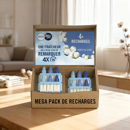 Febreze Pack 3Volution Pureté Coton - Fraîcheur Durable - Cpourtoi.Net