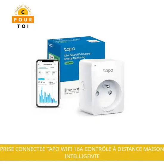 Prise Connect&eacute;e Tapo WiFi 16A Contr&ocirc;le &agrave; Distance Maison Intelligente by@Outfy