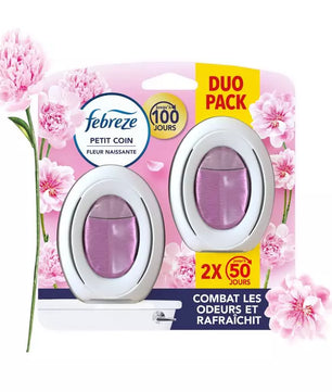FEBREZE Petit Coin pack duo Fleur Naissante - Désodorisant Longue Durée, Parfum Fraîcheur - Cpourtoi.Net