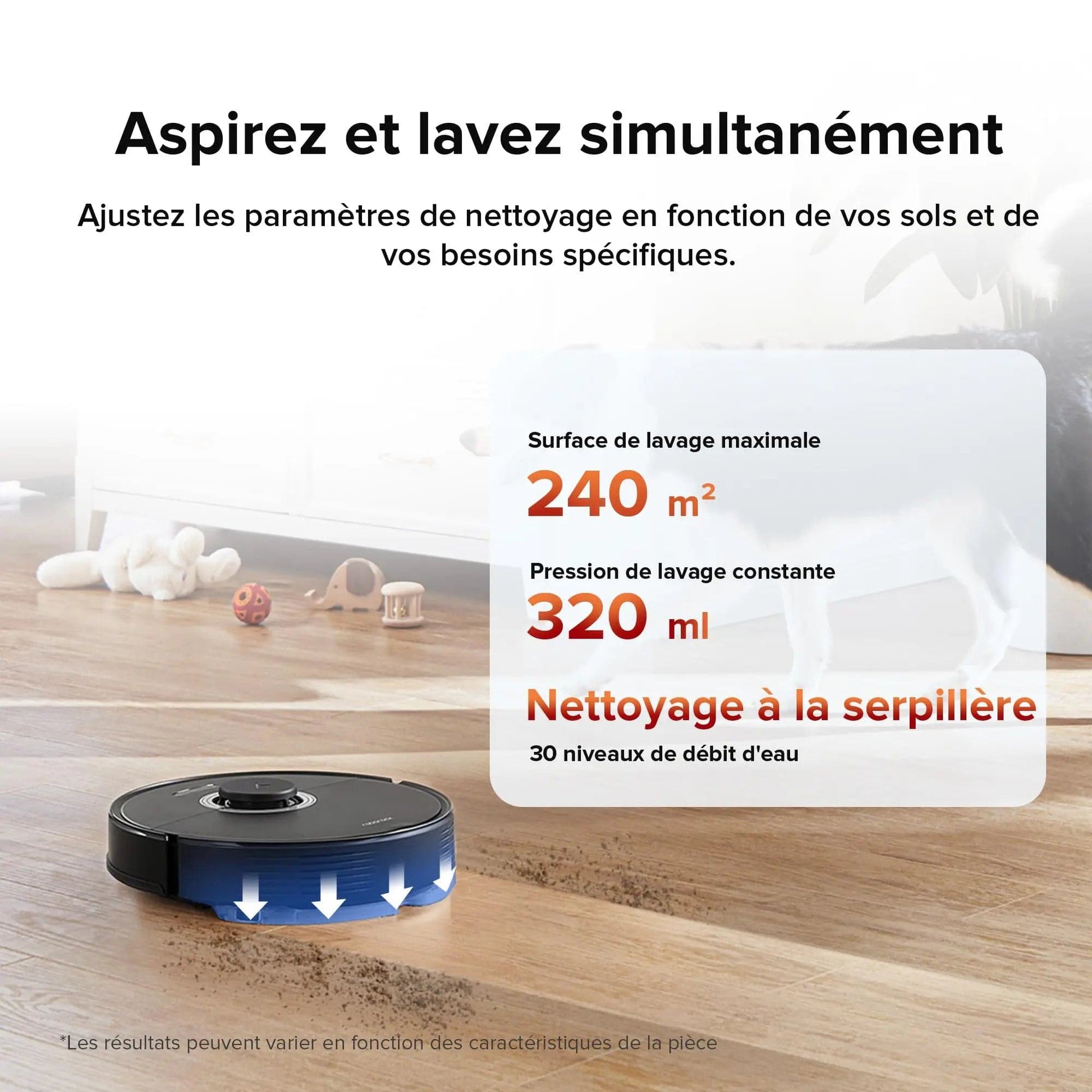 roborock Q7 Max Robot aspirateur Laveur 2 en 1, Aspiration de 4200Pa, Navigation PreciSense LiDAR, 3D Cartographie, 180min Durée, Zones Interdites, Routines Personnalisées, Contrôle APP/Alexa, Blanc Cpourtoi.Net