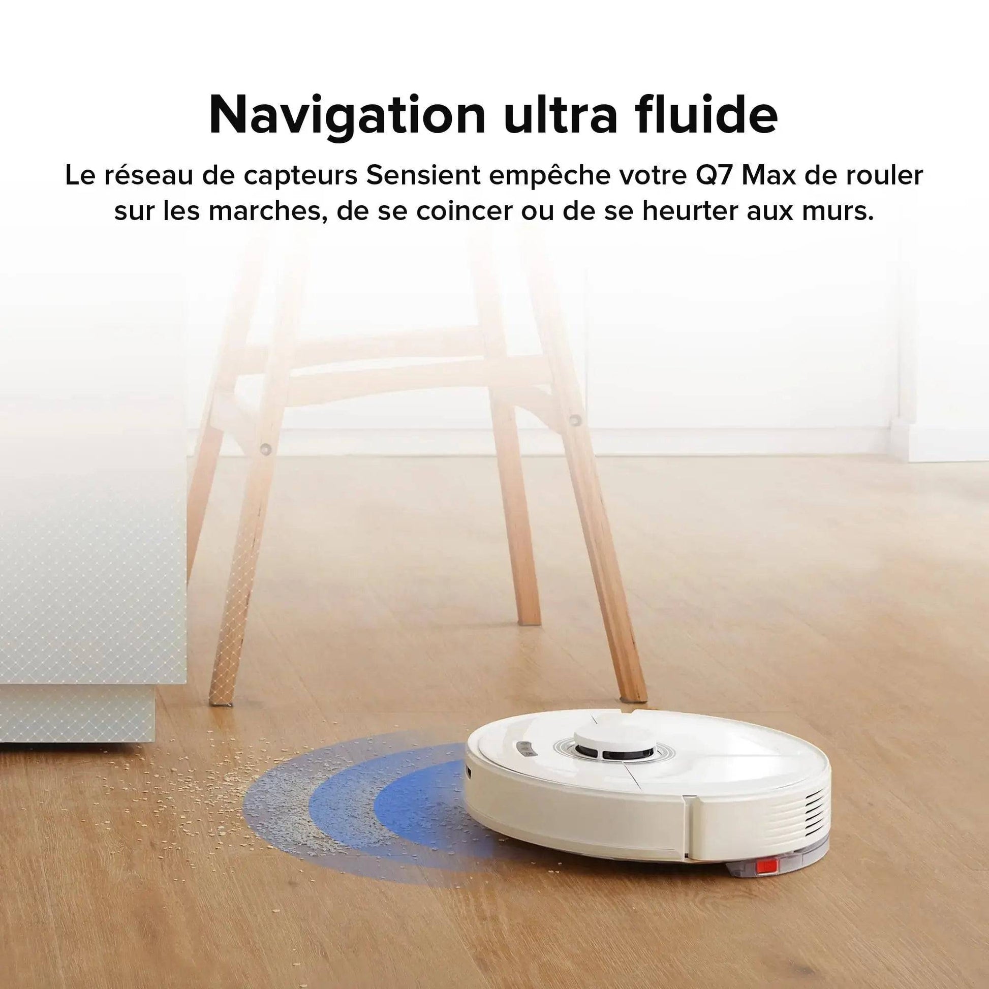 roborock Q7 Max Robot aspirateur Laveur 2 en 1, Aspiration de 4200Pa, Navigation PreciSense LiDAR, 3D Cartographie, 180min Durée, Zones Interdites, Routines Personnalisées, Contrôle APP/Alexa, Blanc Cpourtoi.Net