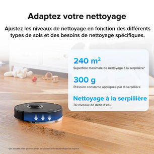 roborock Q7 Max+ Robot Aspirateur Laveur avec Station de Vidage Auto, 4200Pa Aspiration, Navigation PreciSense LiDAR, 3D Cartographie, Zones Interdites, Routines Personnalisées, Contrôle APP/Alexa Cpourtoi.Net