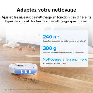 roborock Q7 Max+ Robot Aspirateur Laveur avec Station de Vidage Auto, 4200Pa Aspiration, Navigation PreciSense LiDAR, 3D Cartographie, Zones Interdites, Routines Personnalisées, Contrôle APP/Alexa Cpourtoi.Net