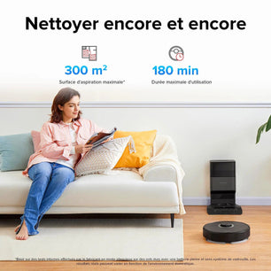 roborock Q7 Max+ Robot Aspirateur Laveur avec Station de Vidage Auto, 4200Pa Aspiration, Navigation PreciSense LiDAR, 3D Cartographie, Zones Interdites, Routines Personnalisées, Contrôle APP/Alexa Cpourtoi.Net