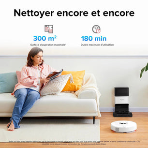 roborock Q7 Max+ Robot Aspirateur Laveur avec Station de Vidage Auto, 4200Pa Aspiration, Navigation PreciSense LiDAR, 3D Cartographie, Zones Interdites, Routines Personnalisées, Contrôle APP/Alexa Cpourtoi.Net