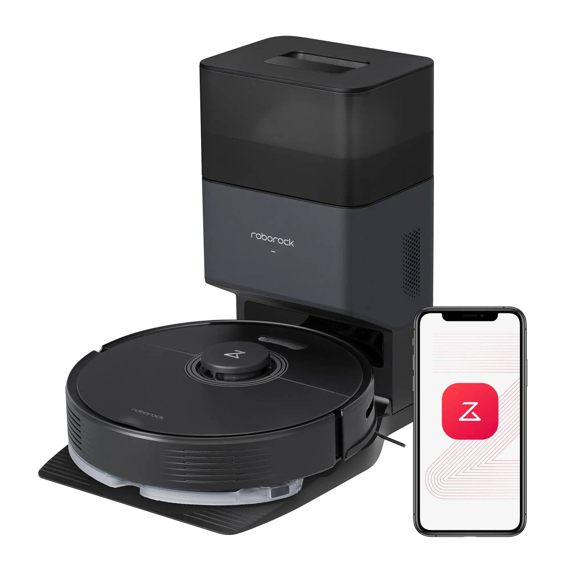 roborock Q7 Max+ Robot Aspirateur Laveur avec Station de Vidage Auto, 4200Pa Aspiration, Navigation PreciSense LiDAR, 3D Cartographie, Zones Interdites, Routines Personnalisées, Contrôle APP/Alexa Cpourtoi.Net