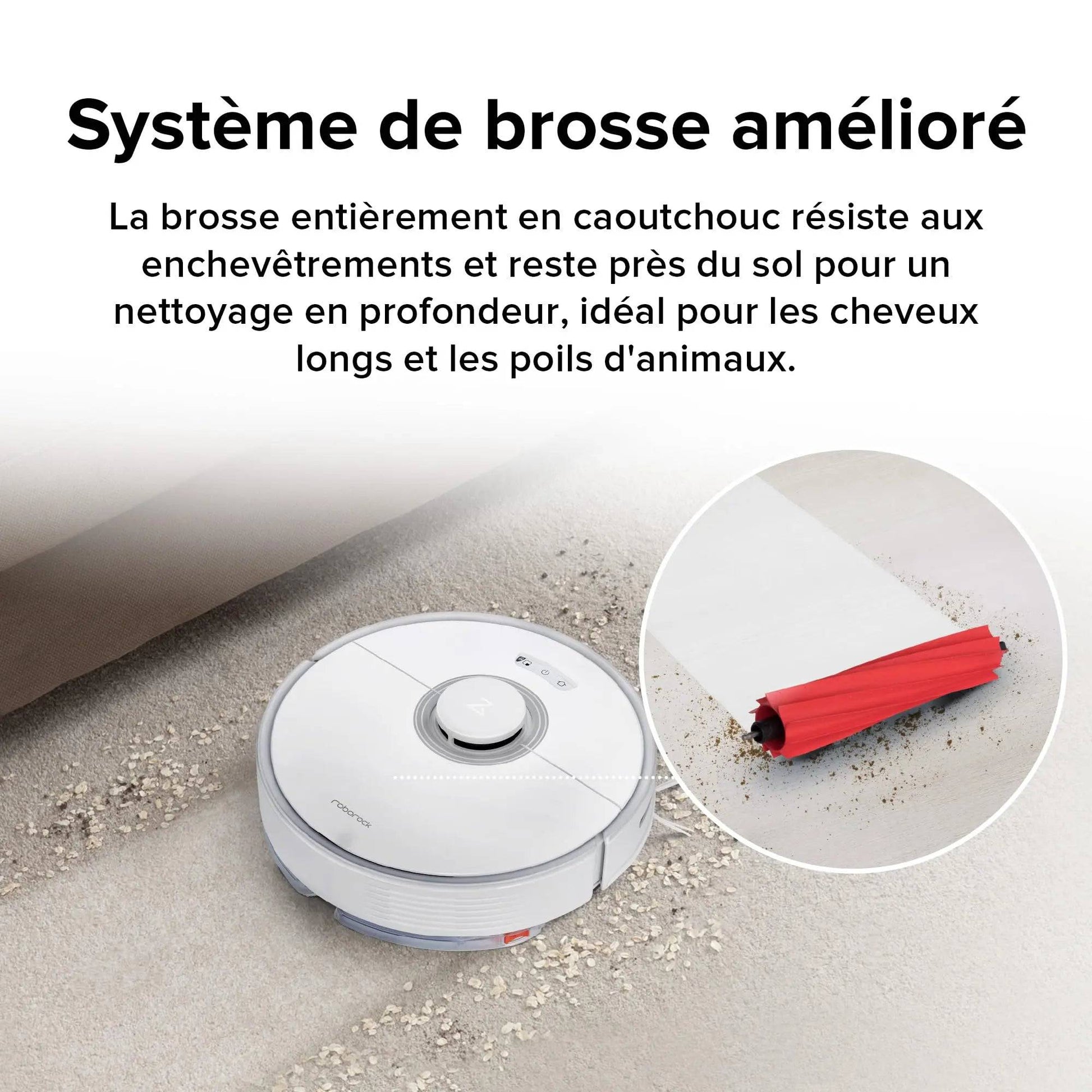 roborock Q7 Max+ Robot Aspirateur Laveur avec Station de Vidage Auto, 4200Pa Aspiration, Navigation PreciSense LiDAR, 3D Cartographie, Zones Interdites, Routines Personnalisées, Contrôle APP/Alexa Cpourtoi.Net