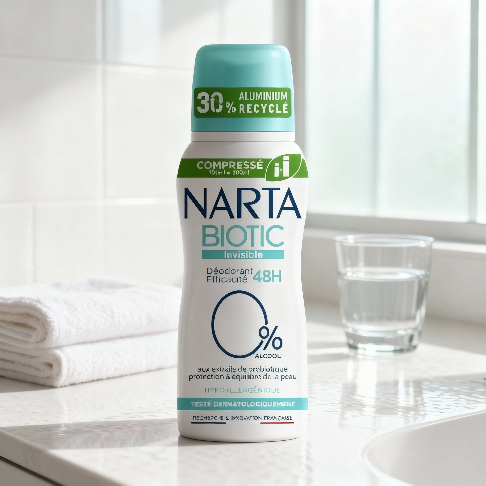 DÉODORANT COMPRESSÉ NARTA BIOTIC INVISIBLE 48H - Protection Intégrale et Confort - Cpourtoi.Net