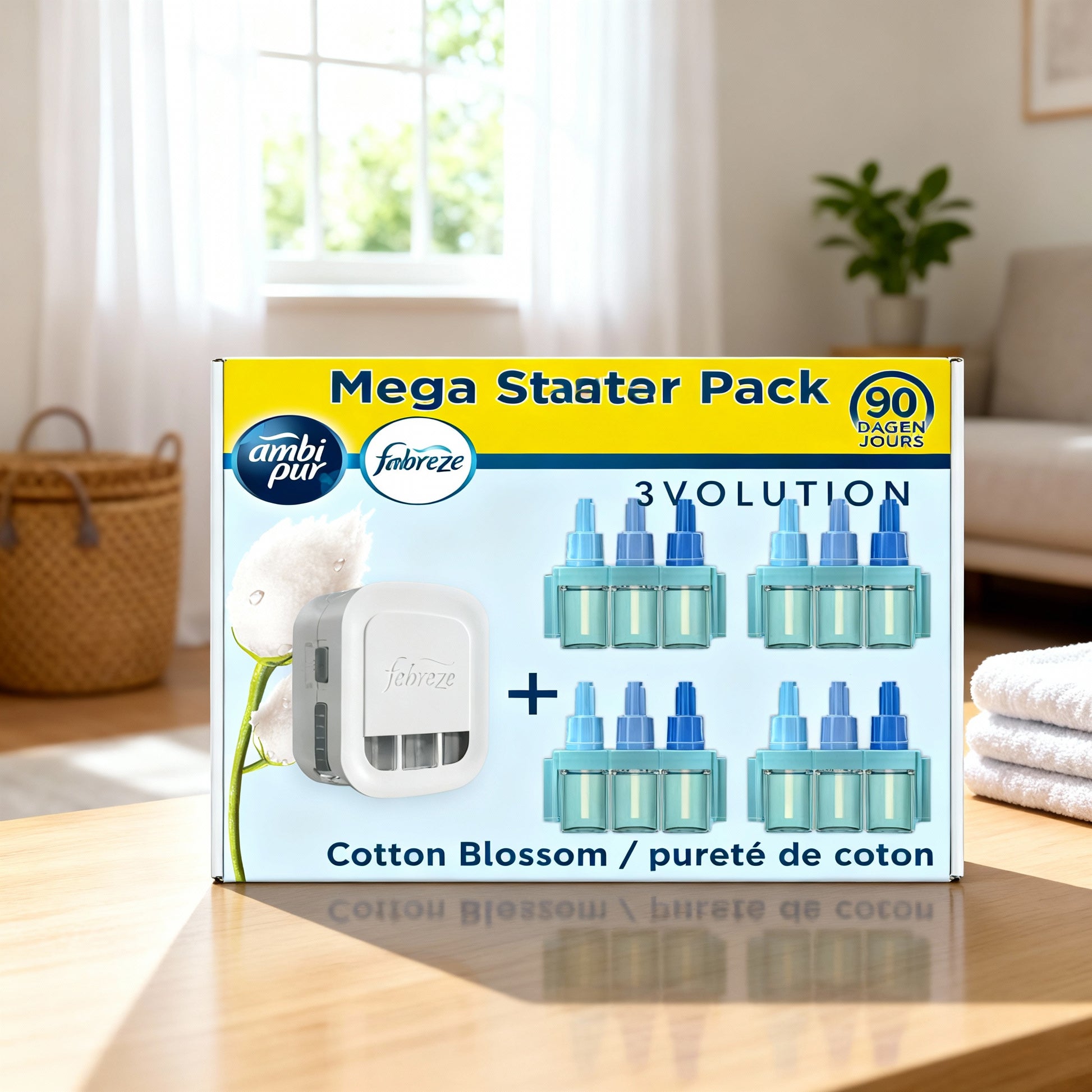 Febreze 3Volution Purité Coton - Fraîcheur Durable et Propreté Garantie - Cpourtoi.Net